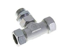 28L & M33x2 Zink plated Steel T-Shape Tee Cutting Fitting with Male Threads 160 bar Adjustable ISO 8434-1