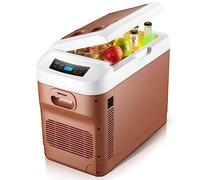 28L Portable Fridge Car Refrigerator 24V/12V/220-240V Car Cooler Electric Cool Boxes For Truck Camping Long Distance Driving Journeys (Color : Brown)