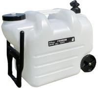 28L Water Container with Tap and Wheels - Large Water Storage Container, Portable PE Water Carrier with Handle & Faucet, Water Tank Barrel for Camping, Hiking, Fishing, Self-Driving Travel