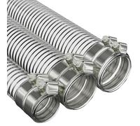 28mm (1 1/8") X 5 Metre Clear Corrugated PVC Flexible Pond Hose with 2 Pipe Clips