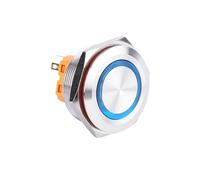 28mm 1NO1NC Latching SPST Momentary Ring Power Light Led Illuminated 12V/24V/110V/220V 5Pin Push Button Switch IDGTTLDF(Power logo Light,Others)