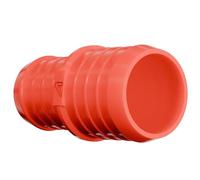 28mm > 22mm (1 1/8" > 7/8") Red Pipe Corrugated Reducing Joiner PVC Barbed Straight Tube Adapter Hose Reducer Fitting Coupling Adapter