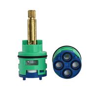 28mm Ceramic Faucet Cartridge, 28mm Single Handle Ceramic Disc Cartridges Replacement for Bathroom Shower Faucets (Long 3-Gear)