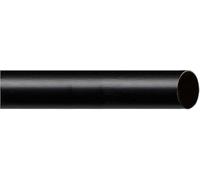 28mm Custom Made to Measure Metal Eyelet Curtain Pole Rod in one piece no joiners (Matt Black, Upto 100cm)