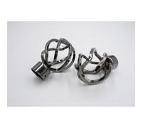 28mm Diameter Curtain Pole Finials Ends - Cage Design - Black Nickel Finish - Pack of 2