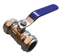 28mm Economy Lever Ball Valve - Blue Handle - Bag of 2