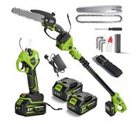 28mm Electric Pruning Shears & Cordless Chainsaw with 1.7m Telescopic Pole