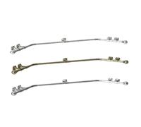 28mm Eyelet 3 Sided Bay Window 400cm Plain Ball Bendable Curtain Pole Set (Antique Brass)