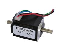 28mm Hybrid Stepper Motor 0.6A/0.2A 4-Wire 1.8° Step Angle for Precise Positioning and Smooth Operation(0.6A Double Shaft)
