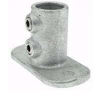28mm ID Galvanized Pipe Fitting, Round Tube Connector Fits 25-27mm Outer Diameter Tubing, 1 Piece