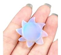 28MM Natural Chakra Semi-Precious Amethyst Quartz Tiger Eye Stone Crystal Sunflower Ornaments