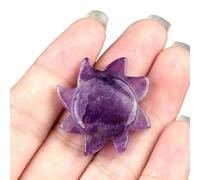 28MM Natural Chakra Semi-Precious Amethyst Quartz Tiger Eye Stone Crystal Sunflower Ornaments