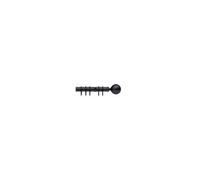 28mm Nikola Ball End Metal Curtain Pole Set - Black
