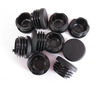 28mm Plastic Round Tube Insert Black Blanking End Cap Caps Tube Pipe Plug Bung, 4 x 28mm