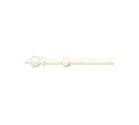 28mm Romantica Eyelet Urn Finial Wood Pole, Pannacotta, 150cm