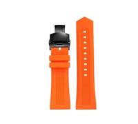 28mm Silicone Rubber Watch Band, Compatible With SevenFriday M1 M2 P1 V3 Q1 Series, Men Replacement Strap Accessories(Orange black,26mm)