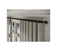28mm Styleline Gliding Curtain Pole Set With Ball End - Black, 150Cm