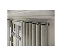 28mm Styleline Gliding Curtain Pole Set With Stud End - Silver, 500Cm