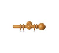 28mm Woodland Curtain Pole Set - Antique Pine New Edge Blinds Beige 180cm