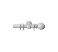28mm Woodland Curtain Pole Set - White