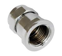 28mm x 1" Chrome Female Adaptor (Known as 28mm Copper Fittings/Female Adapter/Pipe connectors/Compression Chrome Adaptors Also Available in 15mm, 22mm, 28mm, 1/2 inch, 3/4 inch and 1 inch BSP)