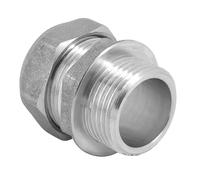 28mm x 3/4" Taper Male BSP Brass Straight Connector | Compression Fitting | Brass Compression to Male Thread Fitting | 28mm x 3/4" BSP Taper Straight Connection