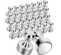 28Pack Magnetic Push Pins,12 mm x 16 mm Neodymium Magnet Strong, Fridge Magnets Strong, Small Magnets for Magnetic Board, Round Mini Magnets for Office Whiteboard, Refrigerator, Pin Board,