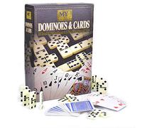 28Pc Double Six Dominoes & 2 Pack Playing Cards "M.Y"