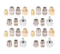 28PCS Airbrush Adapter, Hose Adapter Set, 1/8" 1/4" BSP Connector, Airbrush Threaded Plug, Connecting Airbrush and air Compressor, Airbrush Quick Release Coupling Disconnect