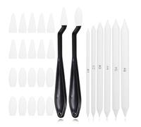 28PCS Blending Stumps and Sponge Pens Set, Sketch Drawing Tools with Replacement Heads, Sketch Drawing Stumps, Various Sizes for Charcoal Pencil Art Blending Highlighting Shadowing