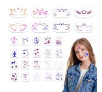 28pcs Body Paint Stencils, Premium Reusable Face and Body Paint Templates Kit Suitable for Holiday Party Makeup Temporary Tattoo Art