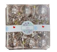 28pcs/box Christmas Bauble Set Tree Hanging Pendants New Year Party Gift Special-shaped Tree Decoration Balls Decoration Set