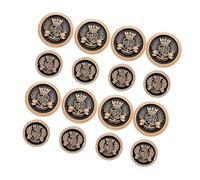 28pcs British Crown Metal Buttons for Coats and Formal Attire Set | Alloy Construction, Easy to Sew Finish, Versatile Use for Wardrobe Personalising and Crafts