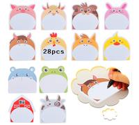 28pcs Cute Sticky Notes, Cartoon Animal Sticky Notes Set Party Bag Fillers for Kids, Small Post It Notes Stationery Supplies Small Gifts for Kids, for School Office (840 Sheets)