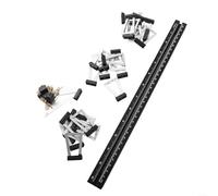 28PCS Dovetail Tenon Marking Ruler, Versatile Movable Dovetail Marking Gauge 6 Proportion with Graduated Inch & Mm Scale for Carpenter Wood Marking Scribe Tool