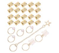28pcs Dreadlock Hair Rings Golden Iron Butterfly for Women and Teens | Playful Pendant Detail, Gentle on Hair, Mix and Match Styling, for Locs, Photo Shoots, Everyday Wear
