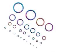 28pcs Fishing Rod Repair Kit Ceramic Guide Ring Replacement for Fishing Rods, Includes Various Sizes for Easy Replacement (colorful)