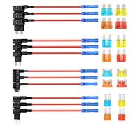 28Pcs Fuse Taps Kit, 4 Types Add a Circuit Adapter with Blade Fuses