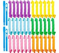 28pcs Hair Curlers No Heat Spiral Wave Curlers Rolls Style with Styling Hook Magic Styling Kit for Long Wave Hair Home Salon DIY Yellow, Purple, Blue, Green, Orange, Pink/29