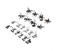28PCS Medieval Warriors Knights Horses and Cavalry Figures Playset for Ages 4+ Teaching Medieval Life and Social Structures