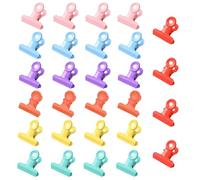 28Pcs Metal Hinge Clips Assorted Colours Paper Photo Clips Small Bull Paper Clips Fashionable Mini Binder Hinge Clips for Picture Photo Home Office