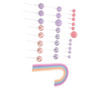 28Pcs Mini Balloon Cake Toppers Rainbow Cake Decorations for Birthday Parties Showers and Weddings Eye Catching Balloon Cake Decor for Young Celebrants