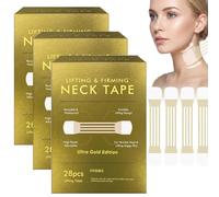 28PCS Neck Lift Tape, High Elasticity Water-Resistant Invisible Instant Necks And Face Lift Strap Patch Tightening Tapes, Reusable V Line Contouring Tool for Double Chin Appearance，3