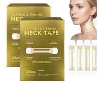 28PCS Neck Lift Tape, High Elasticity Water-Resistant Invisible Instant Necks And Face Lift Strap Patch Tightening Tapes, Reusable V Line Contouring Tool for Double Chin Appearance，2