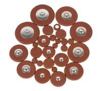 28pcs Professional Leather Soprano Saxophone Sax Orange Pads Woodwind Musical Instruments Parts Accessories