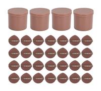 28Pcs Triangle Powder Puff Soft Face Loose Powder Wet Dry Makeup Cosmetic Sponge Coffee
