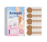 28Pcs Ultra-Thin Invisible Armpit Sweat Pads, Self-Adhesive Under Arm Sweat Block Patches, Powerful Sweat Absorption, Sweatproof & Odour Control, Sweatpad for Sports Daily Wear