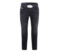 (28R, Black/Grey/Denim) Diesel Mens Striket D 5 Pockets Straight Jeans