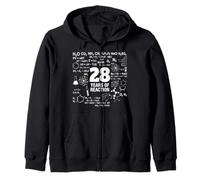 28th Birthday 28 Years Old Funny Chemistry Nerd Humor Geek Zip Hoodie