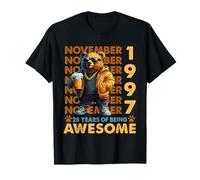 28th Birthday Bear Legends November 1997 28 Years Old Mens T-Shirt